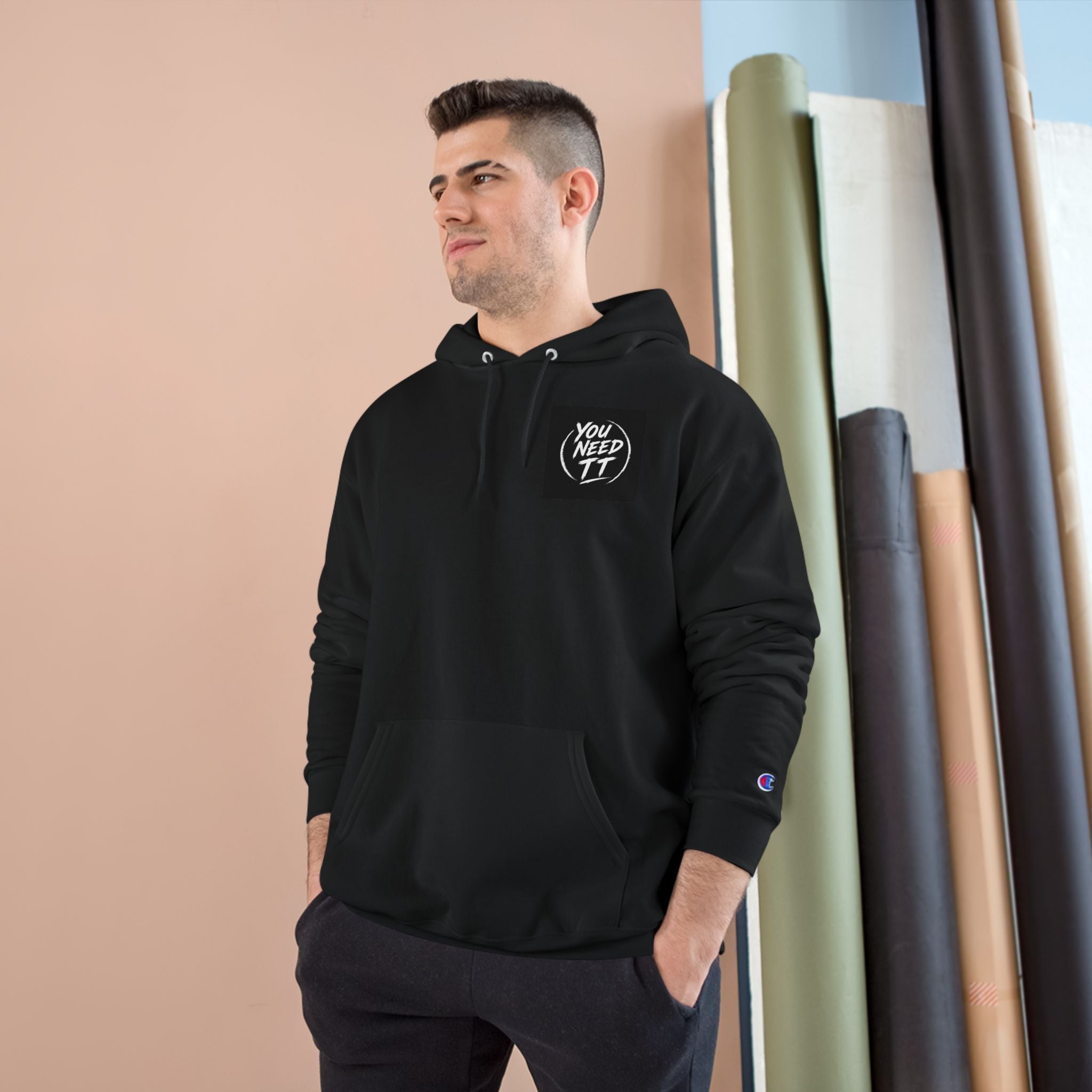 Champion Hoodie — "More Than Necessary" Storm Rescue Graphic Hoodie