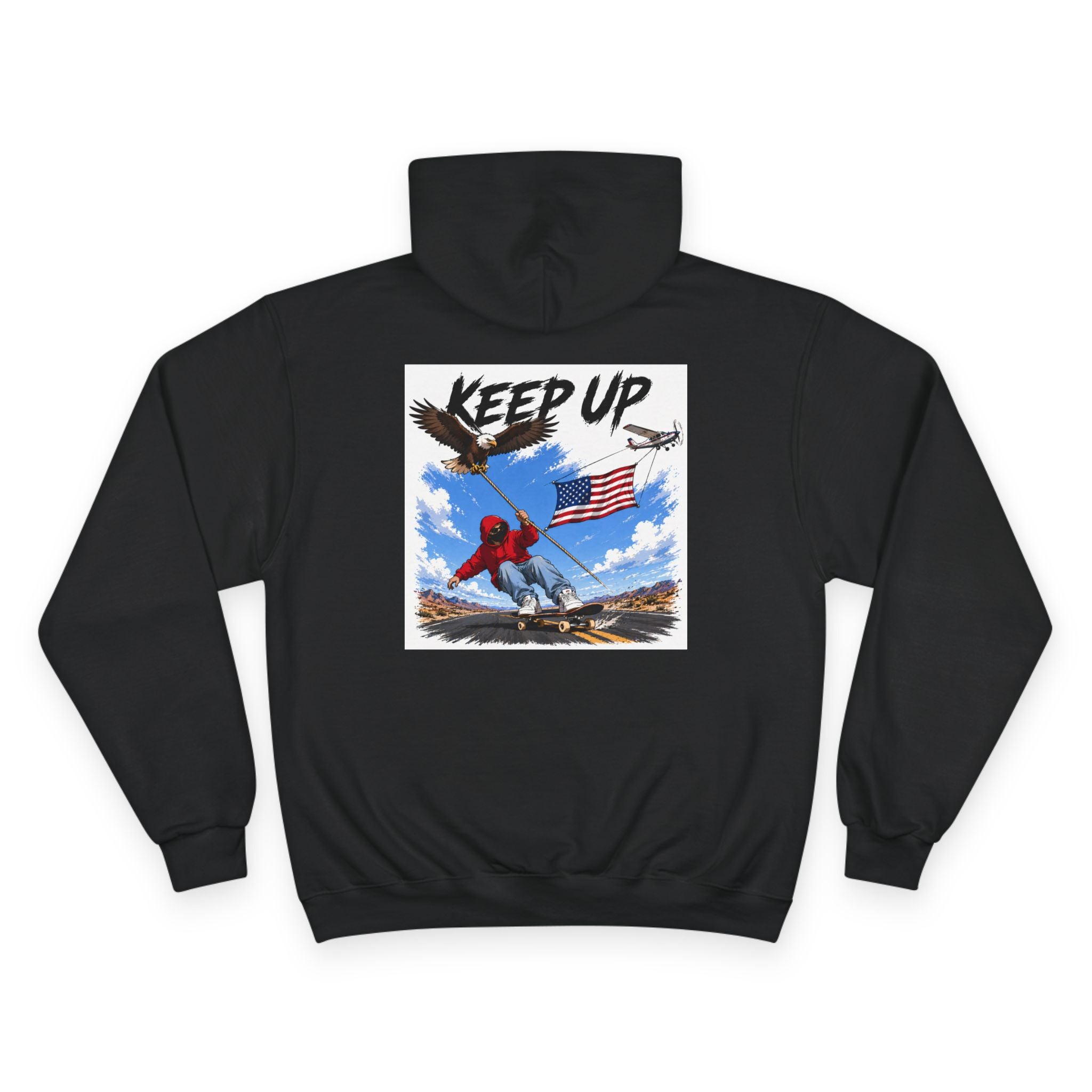 Hoodie - "Keep Up" American Eagle Graphic Champion Style
