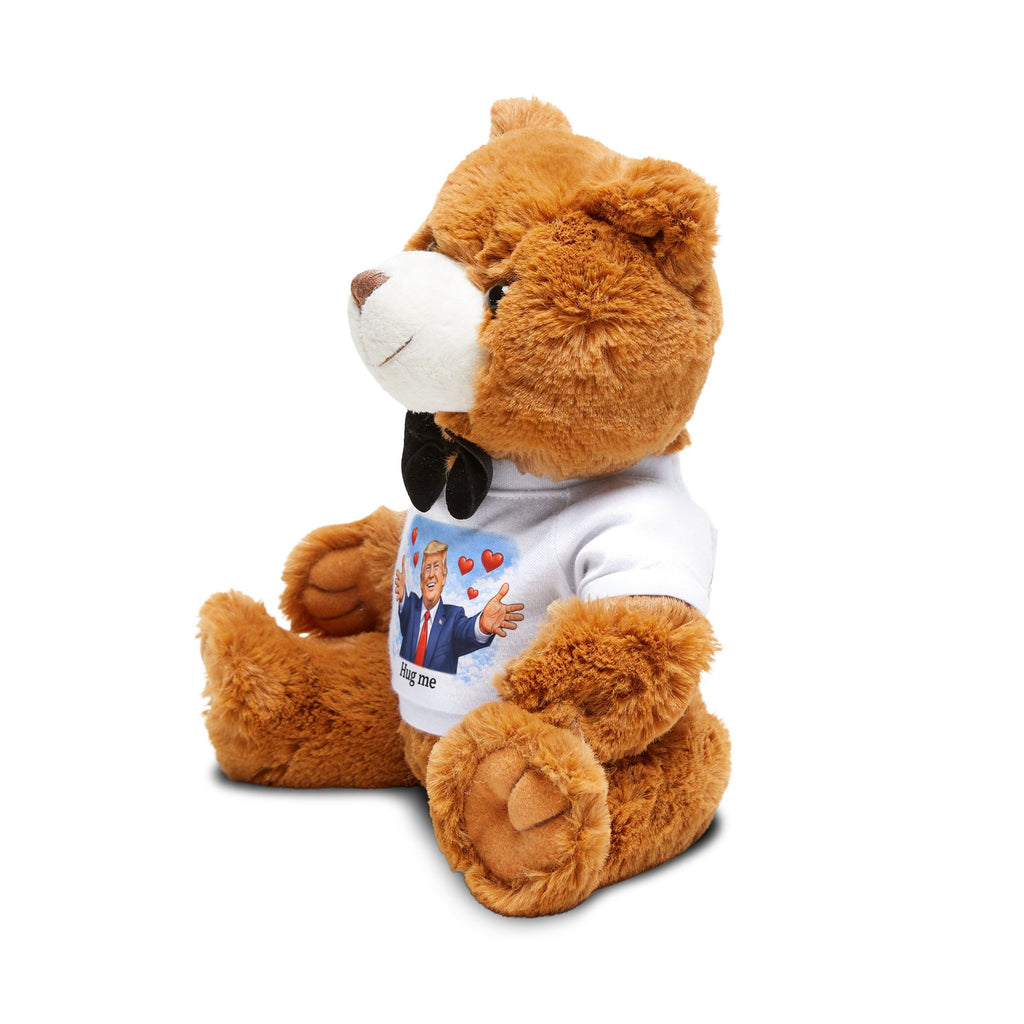 Plush Teddy Bear with Bowtie & 'Hug Me' Tee