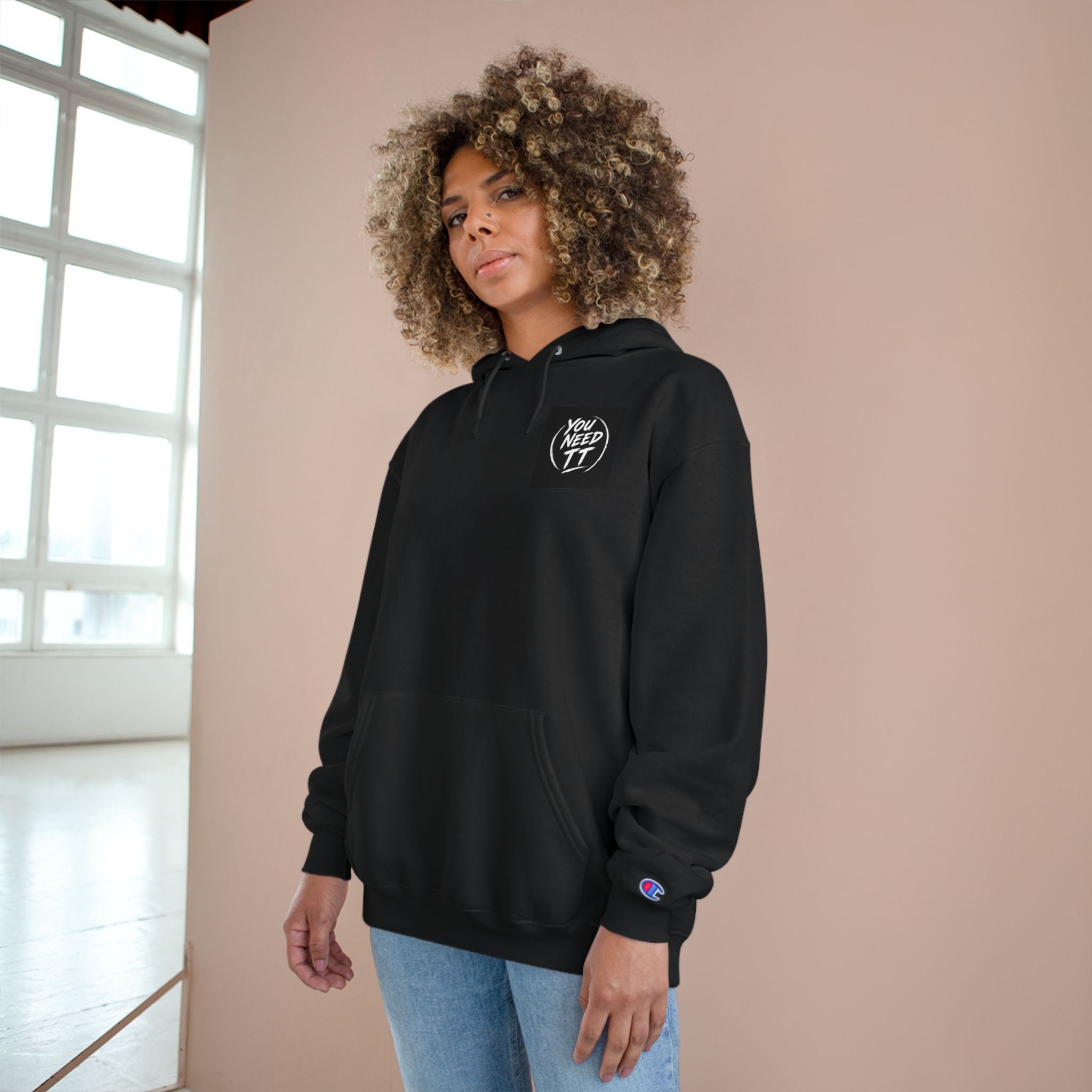Champion Hoodie — "More Than Necessary" Storm Rescue Graphic Hoodie