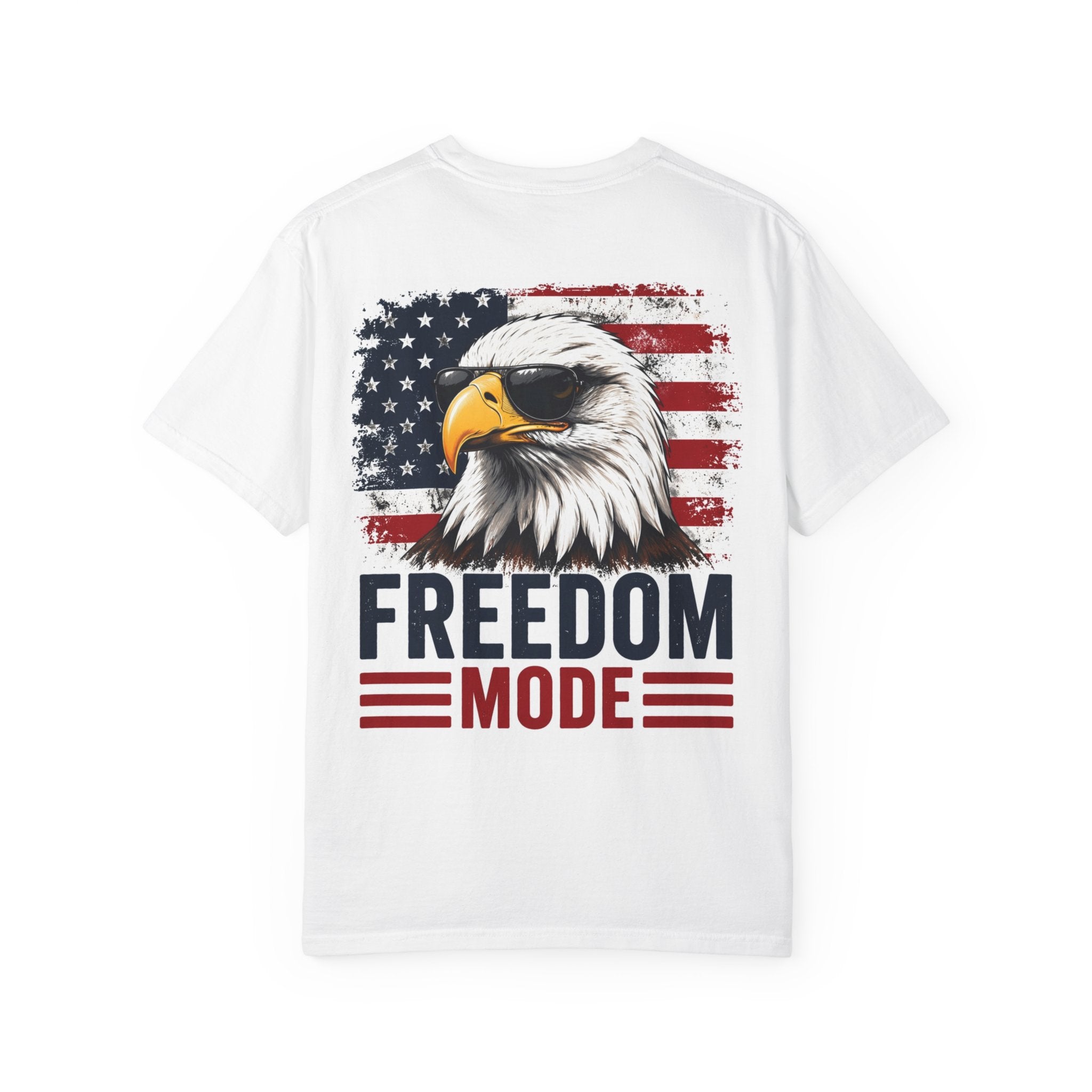 Freedom Mode T-Shirt — Bald Eagle American Flag Patriotic Tee